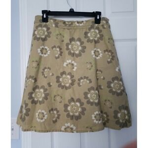 H & M Womans Skirt 100% Linen Size 8
